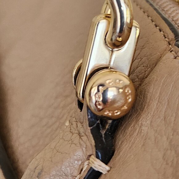 Coach Ava Tan Gold Chain Shoulder Bag Purse - Picture 9 of 14